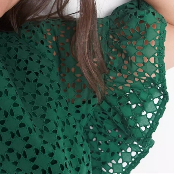 Lane Bryant Green Eyelet Top - Picture 3 of 11